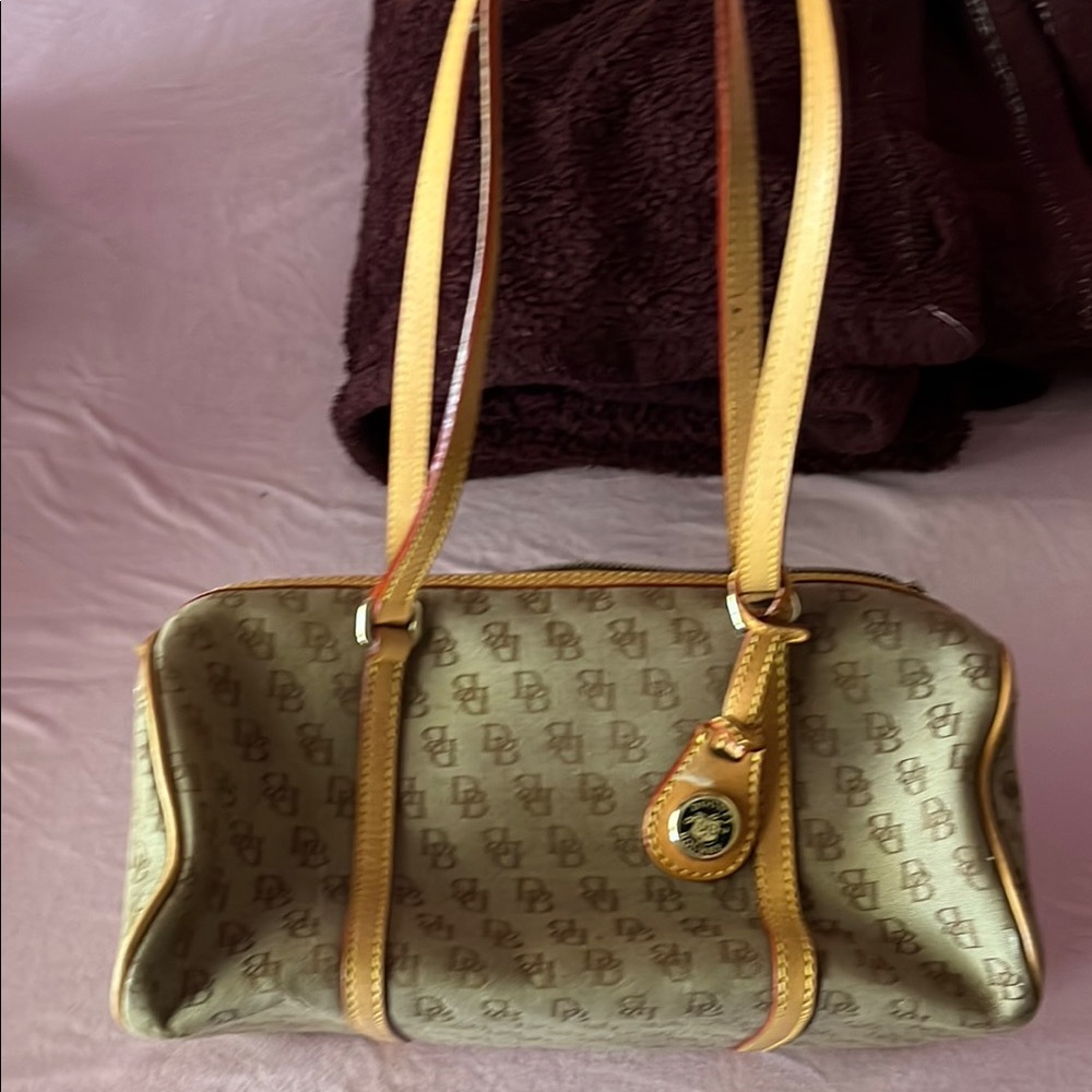 Dooney & Bourke Tan and Yellow Shoulder Bag